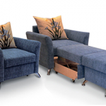 كرسي سرير أزرق