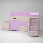 سرير علوي طفل البلوط القزحية