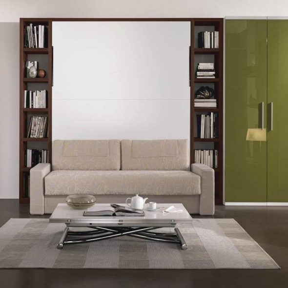 رفع السرير مع أريكة