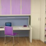 محول سرير رمادي فاتح مع بنفسجي مع آلية