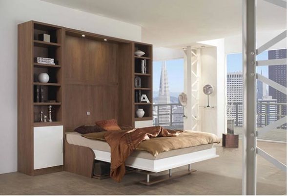 سرير قابل للطي مدمج في الخزانة مع أريكة Valeria 2