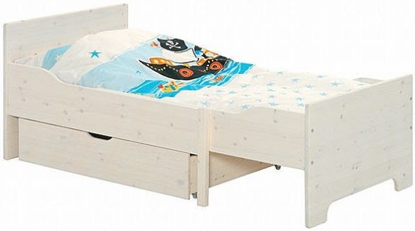 سرير قابل للطي أبيض