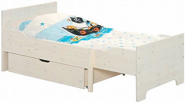 سرير قابل للطي أبيض