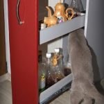 حامل زجاجة قابل للسحب مع القط