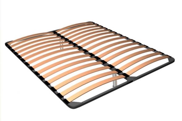 شرائح خشبية مرفقة بقاعدة معدنية