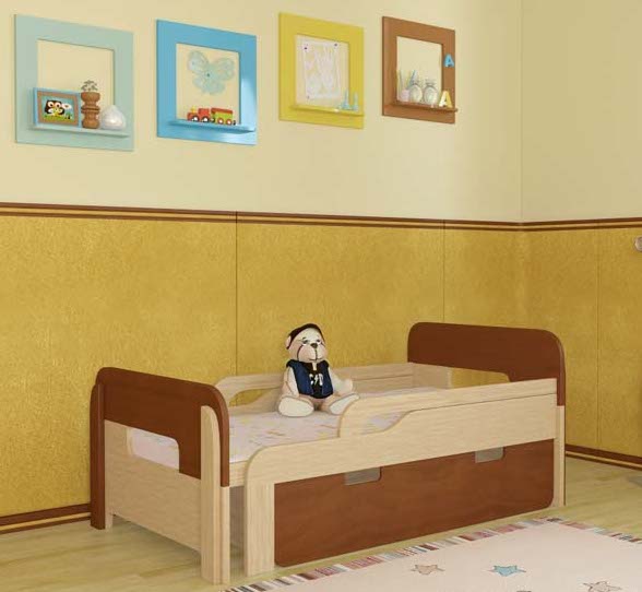 سرير الطفل من 3 سنوات مع مصدات
