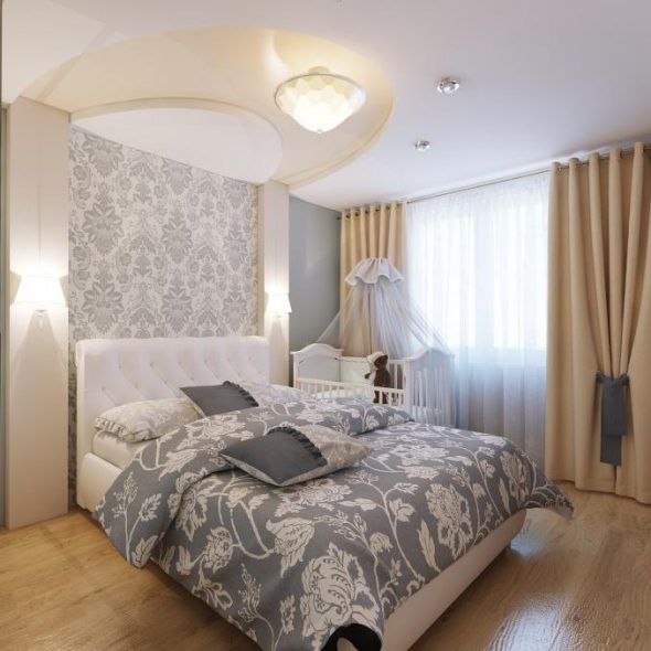 سرير الأطفال في غرفة النوم