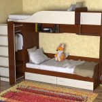 سرير بسيط من مستويين