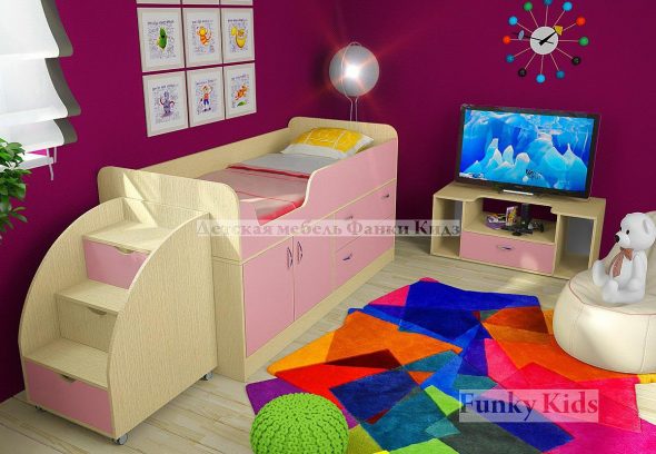 السرير في حضانة الأطفال غير تقليدي