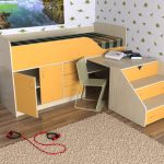 سرير مزدوج برتقالي