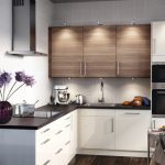 مجموعة المطبخ أبيض اللون البني