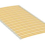 قاعدة سرير معدنية مع شرائح خشبية