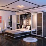 رفع السرير مع رفوف الكتب