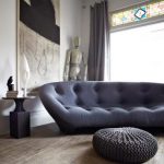 pouf محبوك من الأريكة