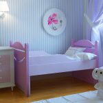 سرير منزلق لغرفة نوم الأطفال للفتاة