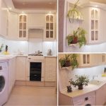 غسالة في المطبخ الزاوية