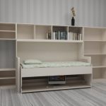 طاولة السرير المحولات لون دقيق