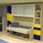 طاولة السرير المحولات في غرفة كبيرة