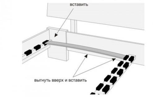 تثبيت الشرائح على السرير