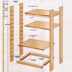 رفوف خشبية على الحائط الصورة