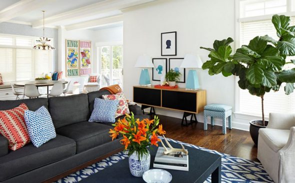 غرفة المعيشة الداخلية مشرق