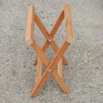 كرسي مرتفع قابل للطي مع مقعد من القماش