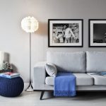 رمادي في غرفة المعيشة