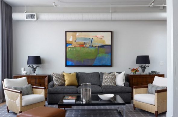 صورة أريكة رمادية