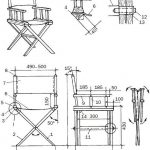 رسم كرسي قابلة للطي