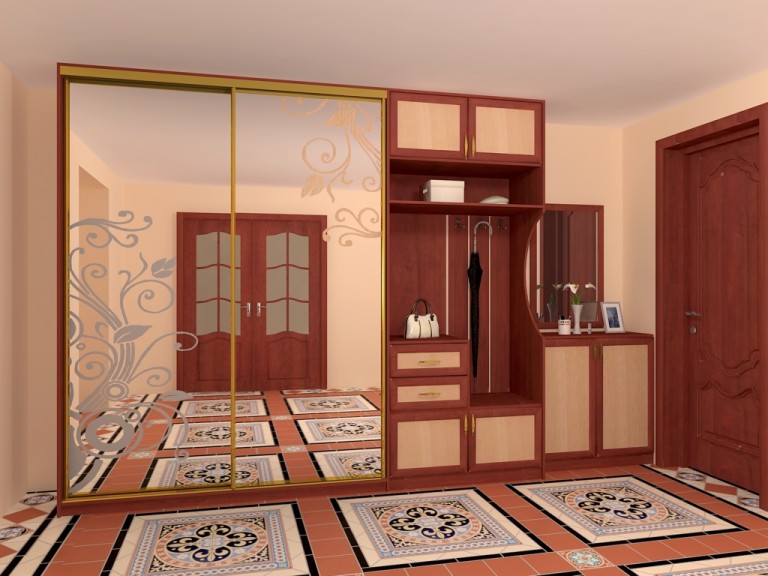 خزانة معكوسة مع صورة