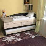 قابل للسحب سرير خزانة مزدوجة