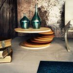 طاولة القهوة من عناصر مسطحة