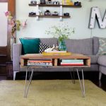 مصمم طاولة القهوة الخشبية