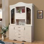 بوفيه الخشب الأبيض