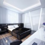 السرير أسود