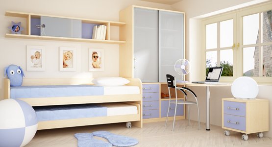 سرير بطابقين للأطفال