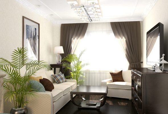 غرفة معيشة صغيرة