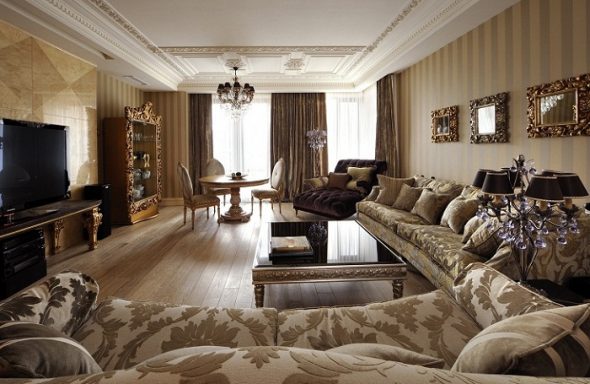 آرت ديكو غرفة المعيشة