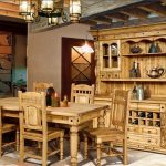 الداخلية مع الأثاث الخشبي