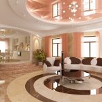 الأثاث في قاعة فسيحة