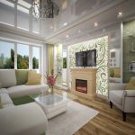 الأثاث في غرفة المعيشة الحديثة