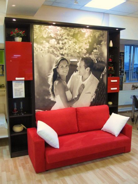 سرير قابل للطي مع أريكة