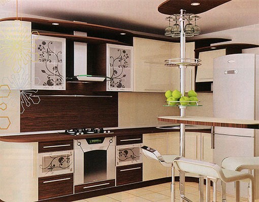 ظلال أثاث المطبخ