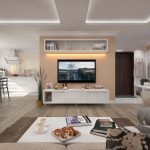 وضع الأثاث في شقة الاستوديو