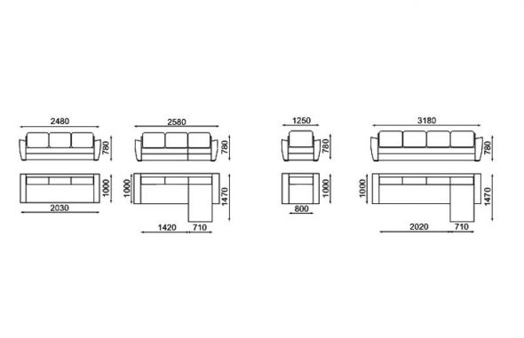 ركن أريكة أريكة التفكيك