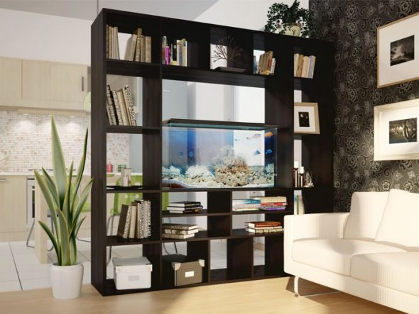 قسم خزانة الملابس في غرفة المعيشة