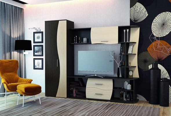 جدار خزانة في غرفة النوم