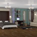 محول الأثاث الحديث لغرفة كبيرة