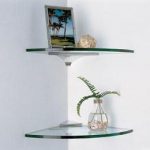 رفوف الزجاج الزاوية على الحائط