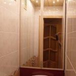 المدمج في خزانة في المرحاض مع الزجاج